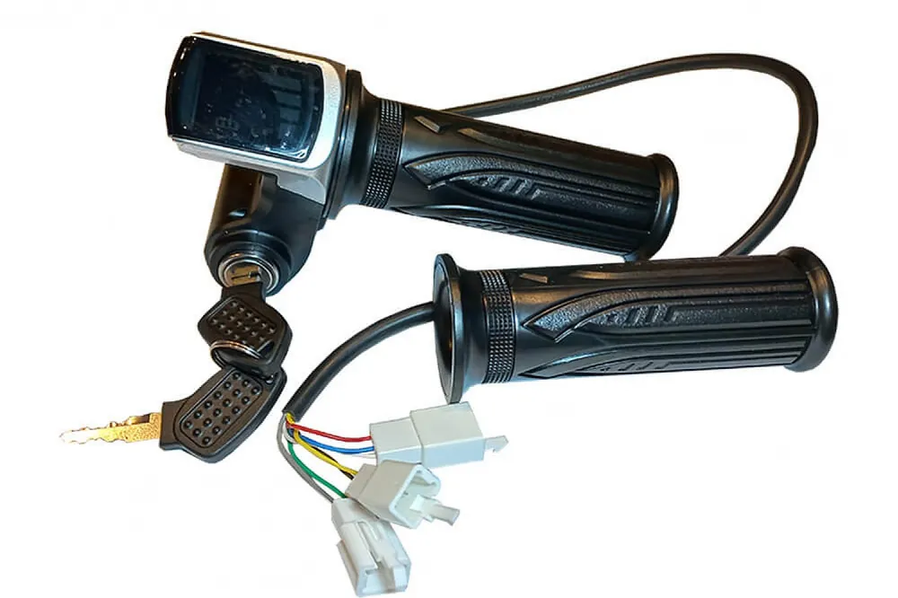 Nur Heute Throttle for electric vehicles 36V, 48V with key ignition and battery gauge