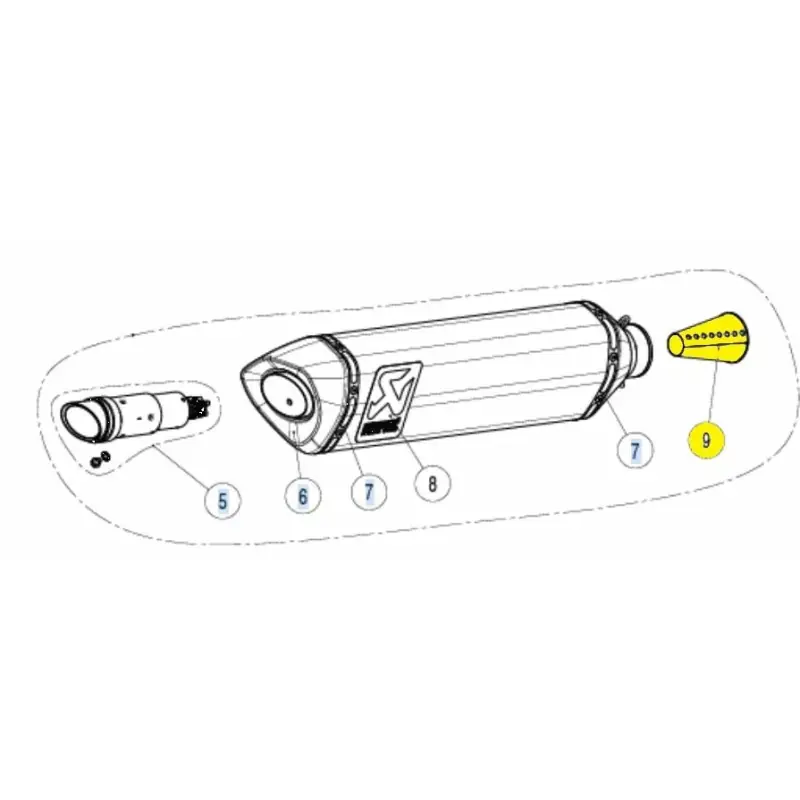 Letzte Chance AKRAPOVIC - KONISCHE EINSETZUNG SS