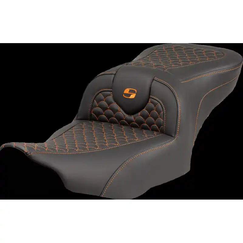 SADDLEMEN - SEAT ROADSOFA DRAGON ORANGE STITCH Bestpreis