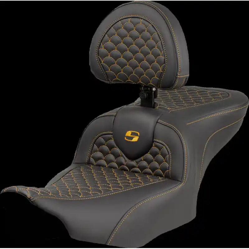 Finale Aktion SADDLEMEN - SEAT ROADSOFA DRAGON GOLD STITCH