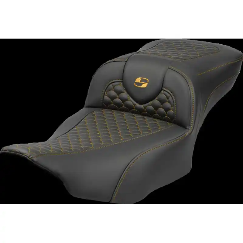 SADDLEMEN - SEAT ROADSOFA DRAGON GOLD STITCH Kostenloser Versand