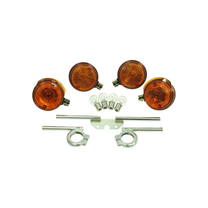 Saisonangebot 4 Blinker + Halterungen für Simson S51 S50 S70 12V 21W vorn hinten mit Streben E-Zeichen