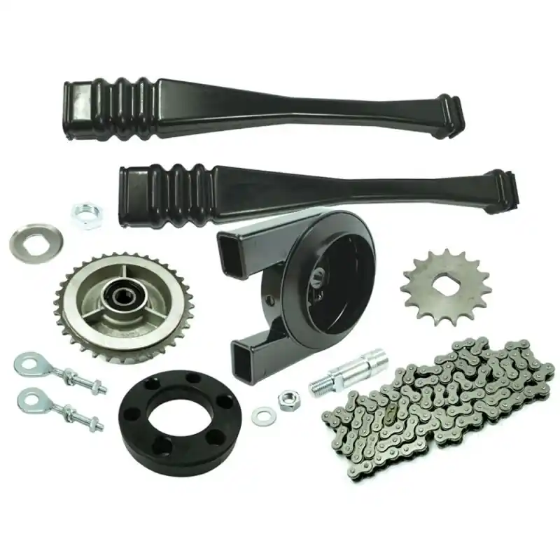 Kettenkit für Simson KR51/2 Schwalbe Antrieb mit Kettenkasten, Kette 112, Ritzel 15Z, Mitnehmer 34Z, Spanner, Elastikring Solange Der Vorrat Reicht