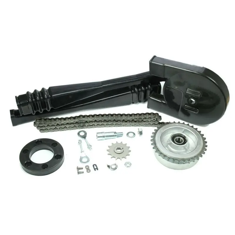 Günstig Kettenkit für Simson KR51/1 Schwalbe Antrieb mit Kettenkasten, Kette 114, Ritzel 14Z, Mitnehmer 34Z, Spanner, Elastikring