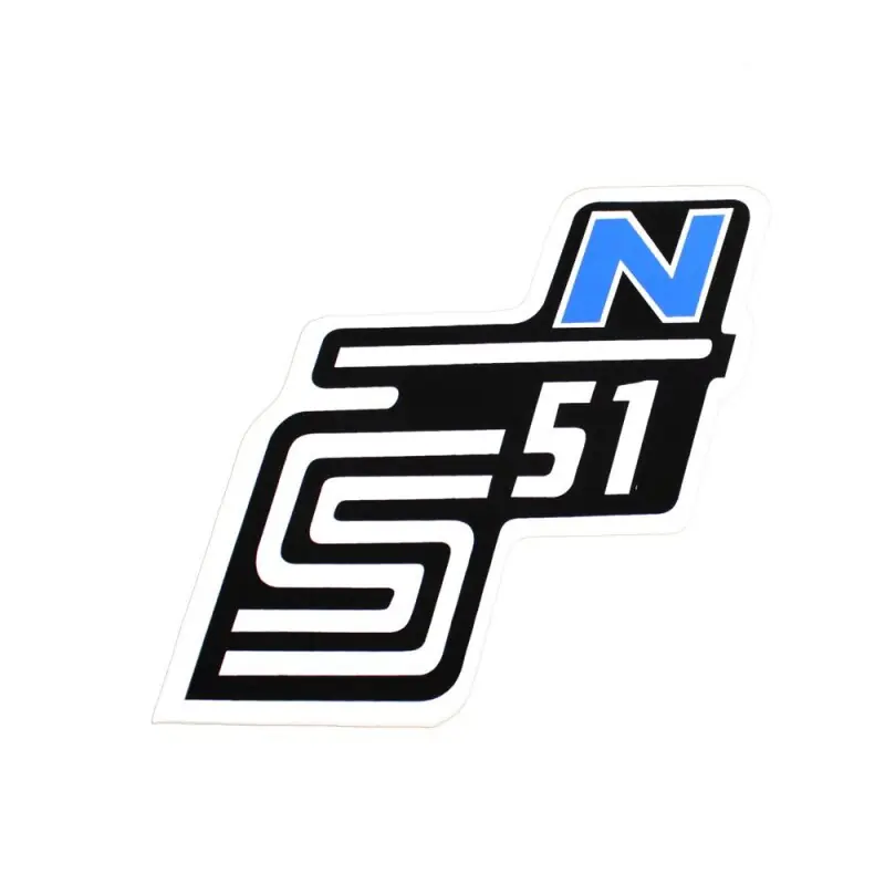 Solange Der Vorrat Reicht Simson Aufkleber S51 S51N S50 "N" Seitendeckel Kleber Schriftzug Logo blau Herz