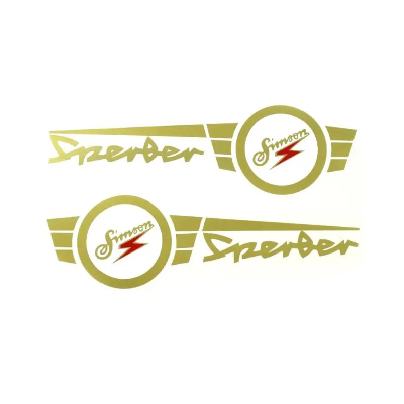 Aufkleber Tank für Simson SR4-3 Sperber Tankaufkleber GOLD Embleme Logos Sonderaktion