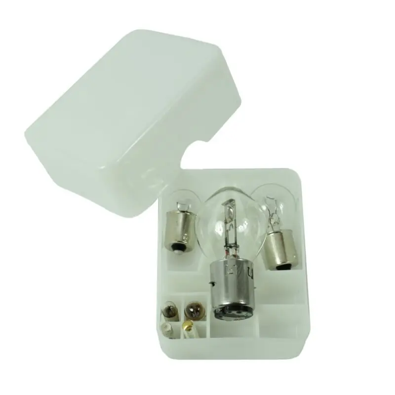Neuheit Glühlampen Ersatzkasten Sortiment 12V 25/25W für Simson S51 S53 SR50 Roller Bilux Unterbrecher Zündung 21W, 5W, 2W 1,2W, Sicherungen