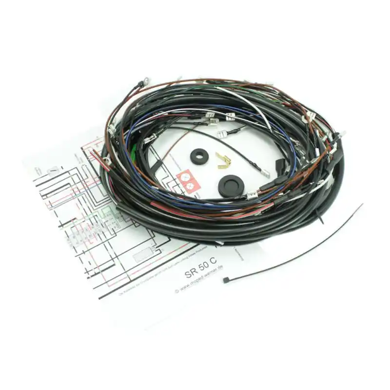 Wochenendangebot Simson SR50 C Comfort Kabelbaum Kabel Schaltplan 12V 35W Lichtmaschine Kabelsatz E-Zündung