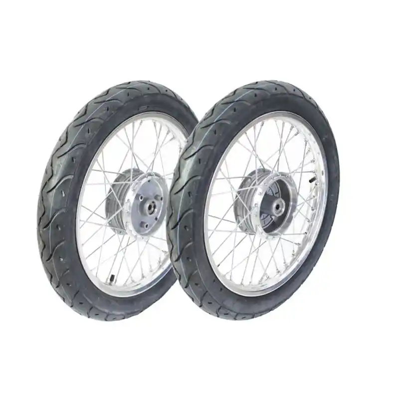 Preisreduziert 2 Räder auf Alufelge 16 Zoll mit VeeRubber VRM099 Reifen pas f Simson S51 S50 KR51 Schwalbe Star Sperber Spatz Habicht Kompletträder