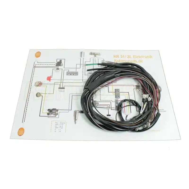 Abverkauf Kabelsatz Kabelbaum + Schaltplan für Simson KR51 Schwalbe