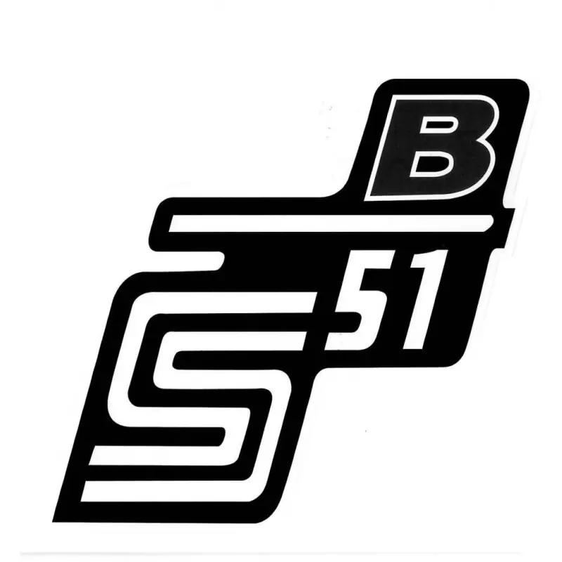 Aufkleber silber-grau für Simson S51 B S50 Seitendeckel Sticker Klebefolie Kleber Markenware