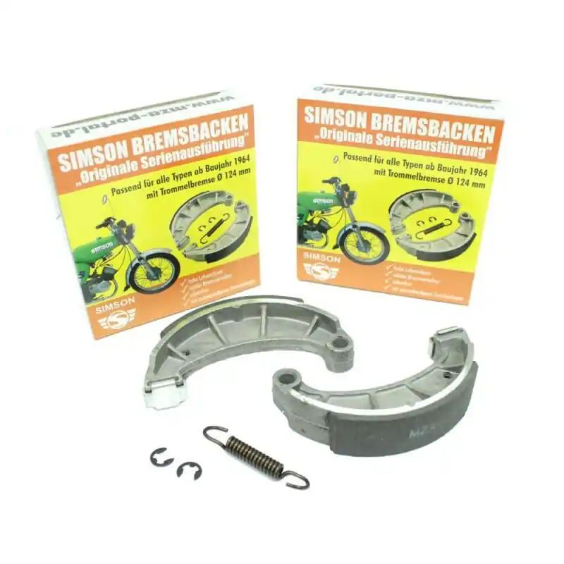 Simson Bremsbacken Bremsen S51 S50 S70 KR51 Schwalbe Spatz Star Sperber Duo Habicht ab Bj 1964 124mm Neuheit
