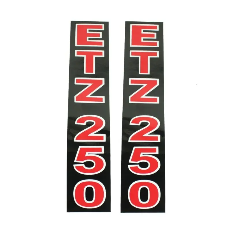 2 Klebefolie Aufkleber Telegabel Holme MZ ETZ 250 schwarz rot Kleber Rabatt