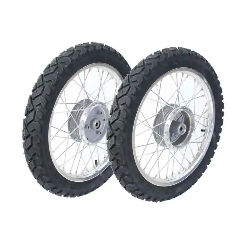 Kracherpreis 2 Winterräder für Simson S50 S51 S53 KR51 Schwalbe Star Sperber Habicht auf Alufelge VA Speichen Heidenau K42 M+S Allwetterreifen