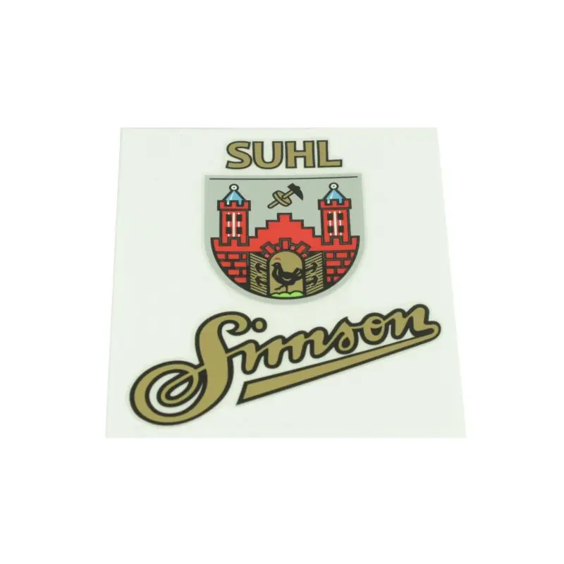 Emblem Suhl Stadtwappen für Simson SR1 SR2 AWO S51 Schwalbe Star Schriftzug Aufkleber Tank Schutzblech Kotflügel Wappen Saisonangebot
