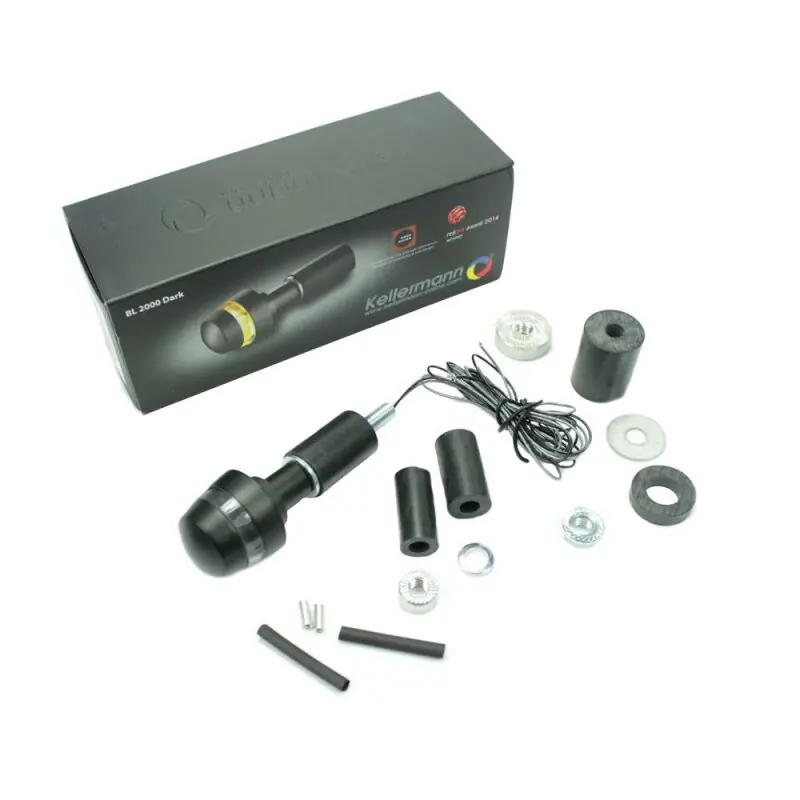 Kellermann BL 2000 dark schwarz Lenkerblinker für Simson KR51 Schwalbe Chopper Cafe Racer Bobber Lenker Harley Davidson Guzzi Must-Have
