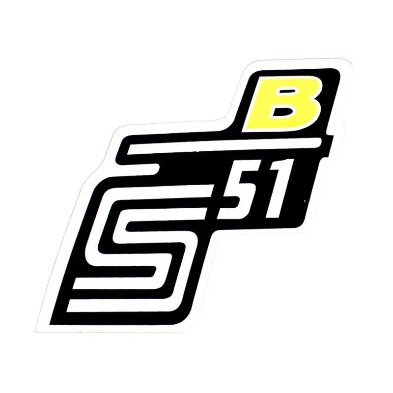 Letzte Chance Simson Aufkleber S51 S50 S60 S70 "S51B" Seitendeckel gelb rechts links Kleber