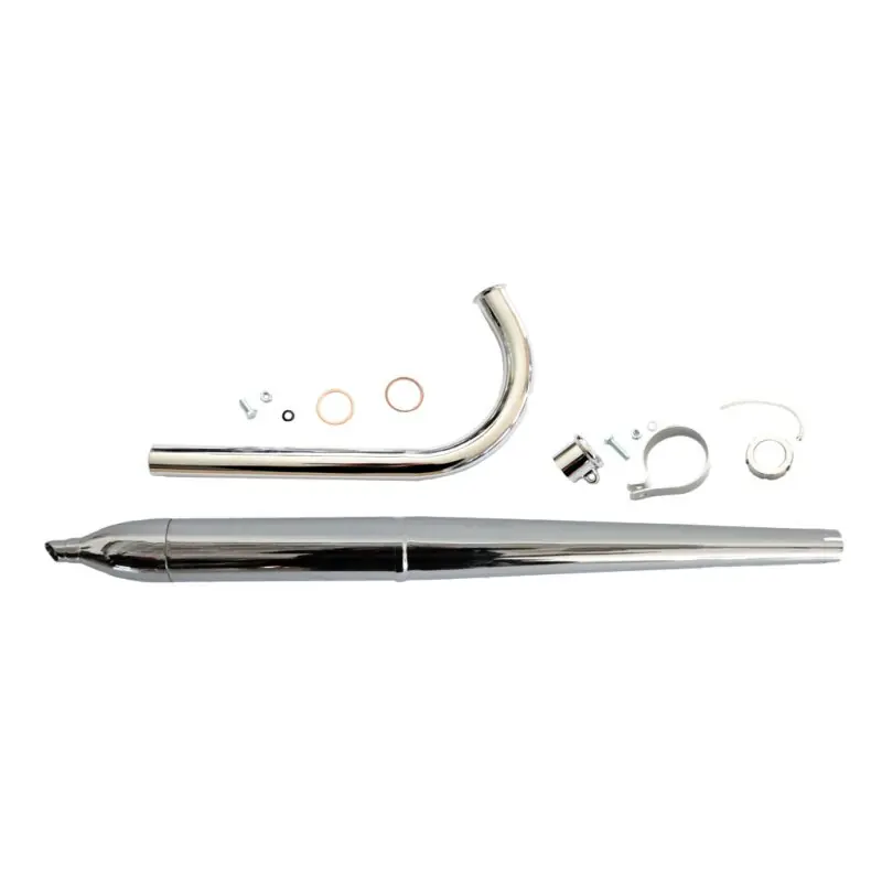 Saisonangebot Simson SR1 Auspuffset lang 660mm, mit Krümmer 260mm chrom gute Qualität