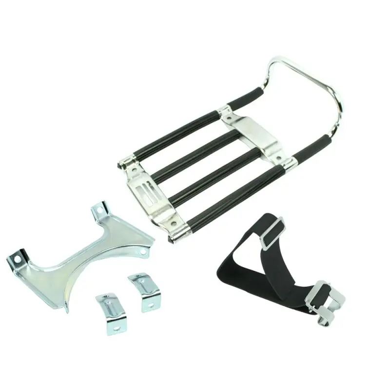 Aktuell Gepäckträger mit Spannband und Befestigung am Schutzblech pas. f. Simson SR4 Star Spatz Sperber Habicht 1. Version