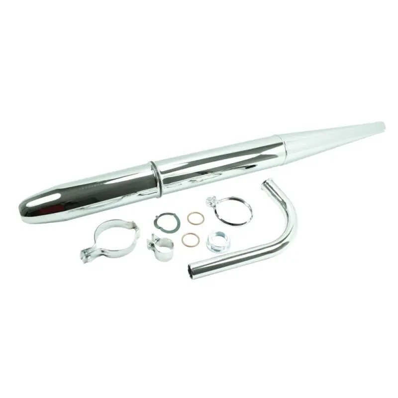 Auspuff mit Krümmer und Spitztüte Zigarre Chrom für Simson KR51/1 Schwalbe Knallerangebot