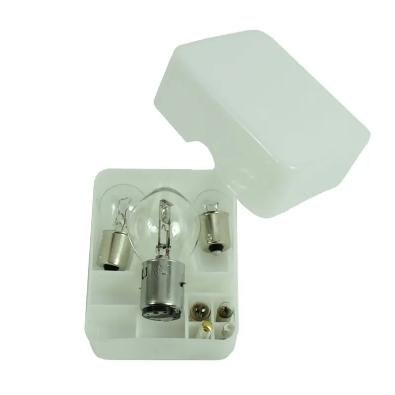 Zertifiziert Glühlampen Ersatzkasten Sortiment 12V 35/35W für Simson S51 S50 SR50 KR51 Schwalbe S70 mit Birnen 21W, 5W, 4W, 2W, Sicherungen