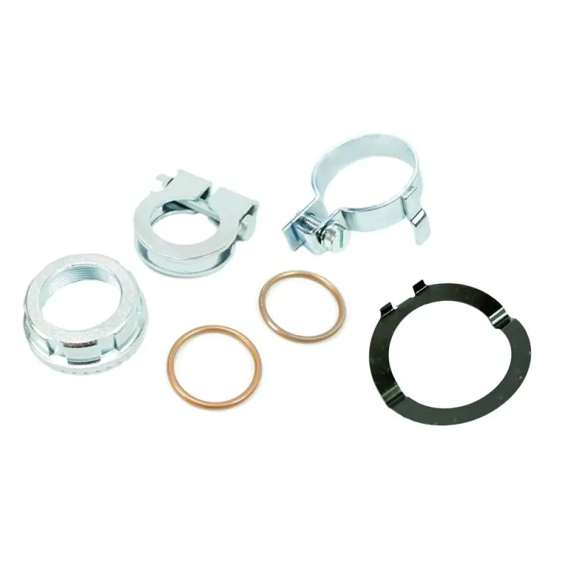 Krümmermutter + Dichtungen + Schelle Auspuff Befestigung Set für Simson S51 S50 KR51 Schwalbe SR50 Aktuell