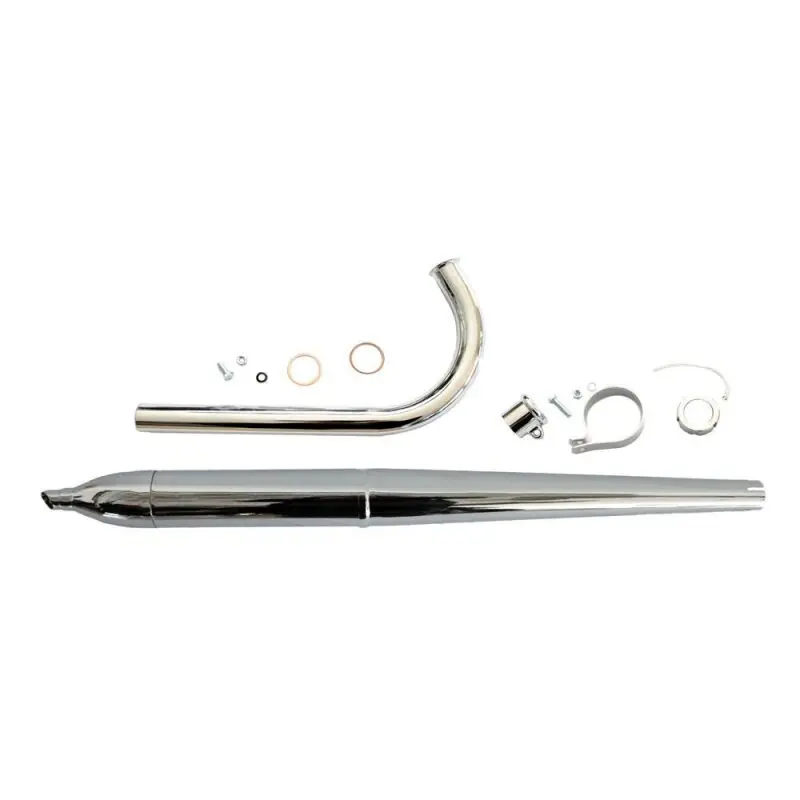 Schnäppchen Simson KR50 Auspuffset lang 660mm, mit Krümmer 320mm, chrom gute Qualität