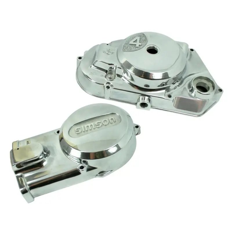 Polierte Seitendeckel Motor Kupplung Lichtmaschinefür Simson S51 SR50 S53 S83 KR51/2 Schwalbe SR80 Motor Getriebe Deckel mit Drehzahlmesser DZM Neue Kollektion