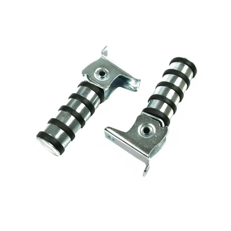 Ausverkauf Fußrasten Sozius Beifaher silber schwarz hinten für Simson S51 S50 S70 KR51 Schwalbe Star Sperber Habicht Tuning 4 Ringe