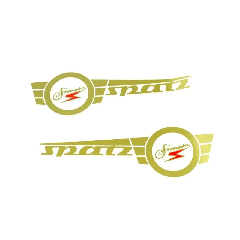 Simson Aufkleber Klebefolie Tank SR4-1 Spatz Tankaufkleber GOLD kein Wasserbild Weiß Echt