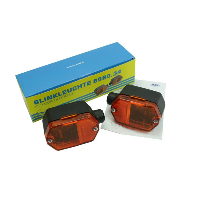 Simson Blinker eckig Orange S51 S50 SR50 für MZ ETZ TS 150 125 250 vorn und hinten E Zeichen 15mm Schnäppchen