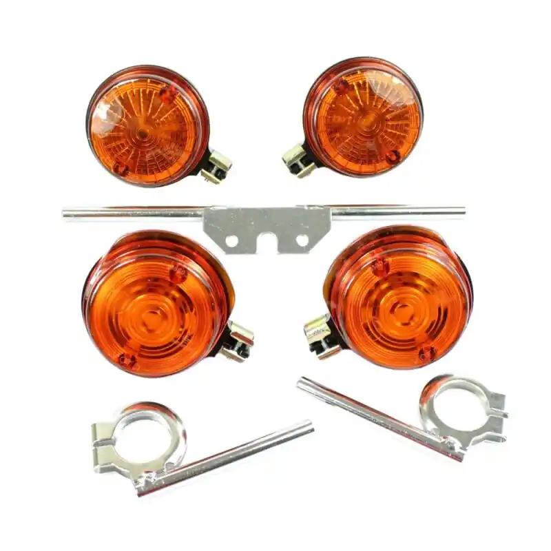 Günstig Blinker Set für Simson S51 S50 S70 mit Haltern silber E-Zeichen