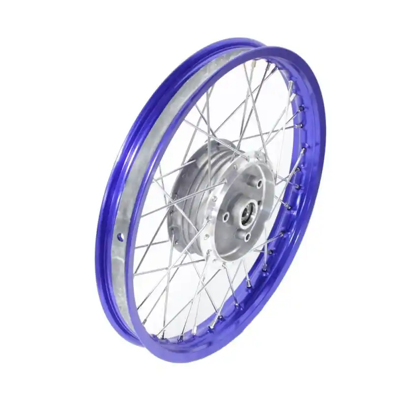 16 Zoll Speichenrad, Felge blau eloxiert Speichen chrom für Simson S51 S50 S70 S53 Star Duo Sperber Duo Habicht Spatz Sonderangebot
