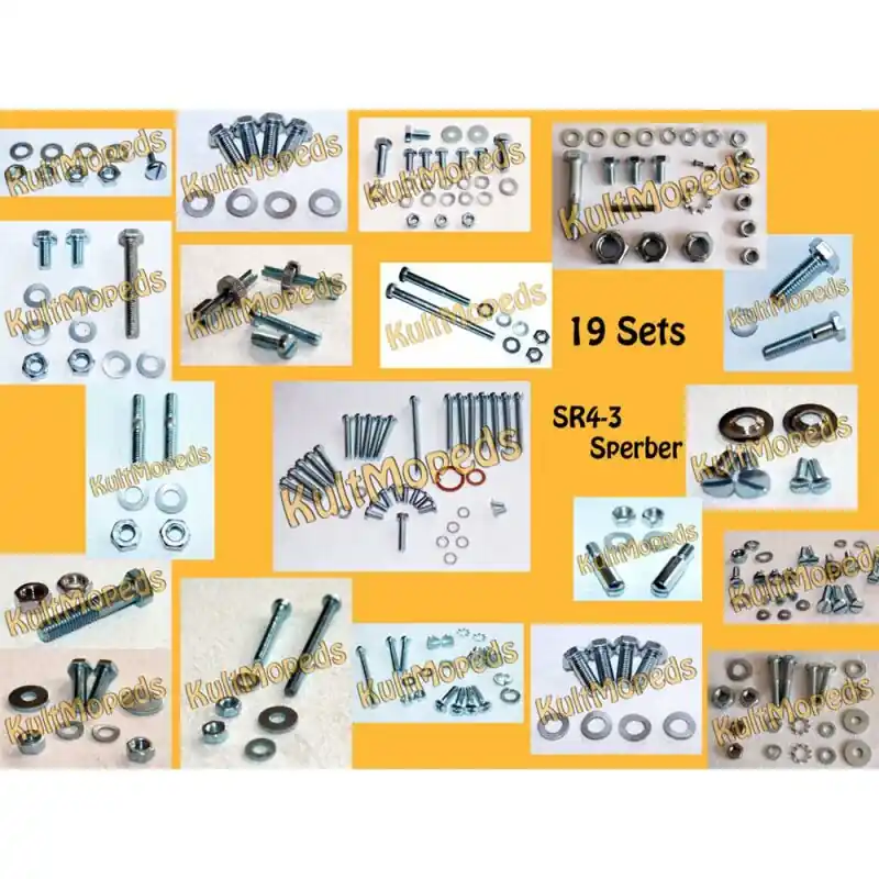Saisonangebot Normteile Schraubensatz für Simson SR4-3 Sperber 250 Schrauben Muttern 18 Sets