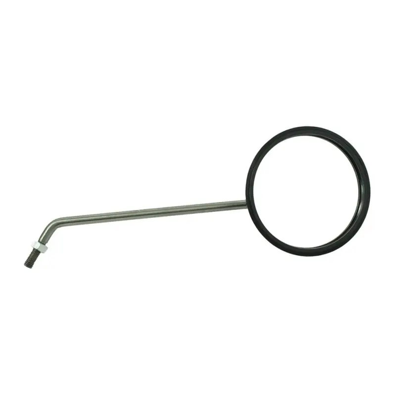 Simson Spiegel rechts rund 90mm Schwalbe S50 KR51 KR51/2 S51 schwarz Edelstahl M8 Gewinde Sonderaktion