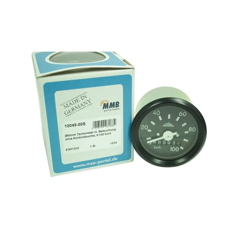 MMB Tachometer 100km 60mm schwarz ohne Kontrollleuchte mit Logo Simson S51 S53 S70 S83 Enduro Sperber Tacho Schnäppchen