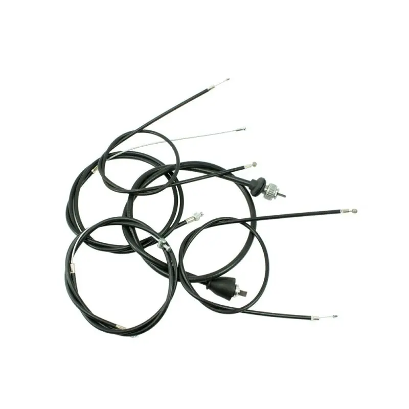 Heißes Angebot Satz Bowdenzüge MZ BK350 Bremsbowdenzug Kupplungsbowdenzug Kupplung Gaszug Bremse Tachowelle 910mm schwarz