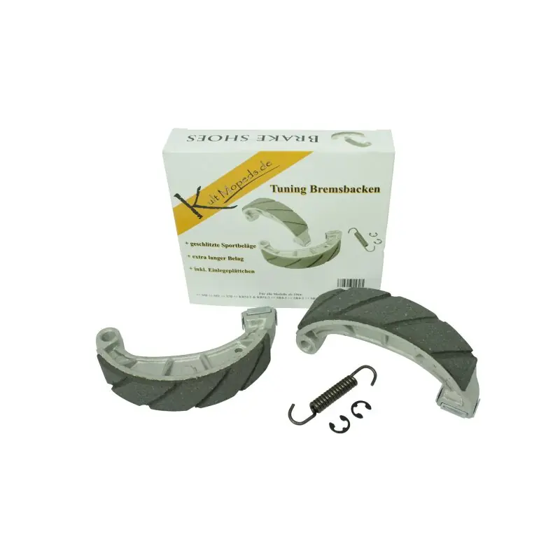 Neu Im Sortiment Set Bremsbacken Bremse Bremsbeläge geschlitzt Sport für Simson S51 S50 KR51 Schwalbe Star Sperber Habicht Duo TUNING ab Bj 64