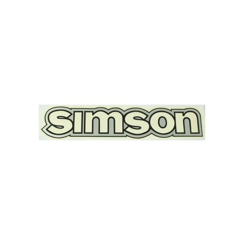 Neuheit Wasserabziehbild weiß für Tank Simson S50 Büffeltank 17,1x3,5 wie ab Werk, kein Aufkleber (Stückpreis)