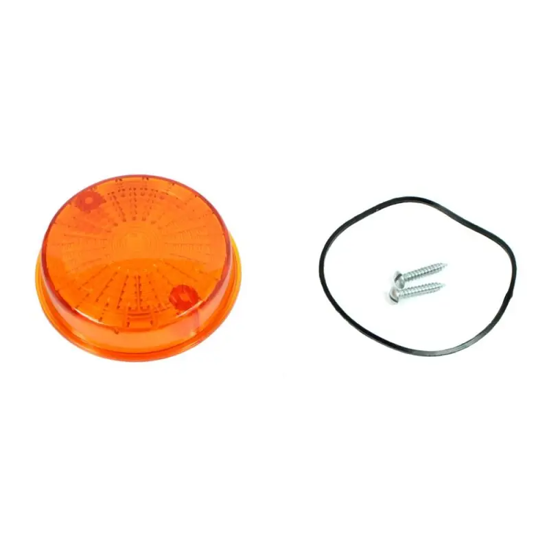 Blinker Glas Dichtung Schrauben rund Orange hinten mit E-Zeichen für Simson S51 S50 SR50 für MZ ETZ TS 150 125 250 12V Kostenfreie Lieferung