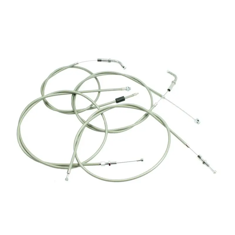 Satz High Quality Bowdenzug Bremse Gas Kupplung Schaltung silber Simson SR2 SR2E Rh50 Soemtron Bowdenzüge Kracherpreis