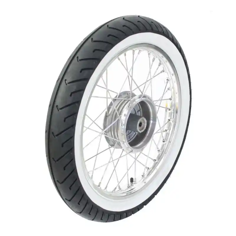Kracherpreis Hinterrad mit Weißwandreifen hinten Rad auf Alufelge Mitas MC2 Rennreifen 2,75 x 16 Zoll pas f Simson S51 KR51 Schwalbe Star Sperber Habicht Duo