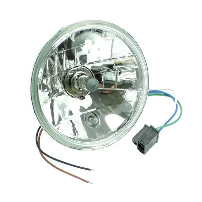 Preisreduziert H4 Klarglas Reflektor für Simson S51 S70 S53 KR51 Schwalbe Halogen 12V Scheinwerfer Einsatz E-Zeichen