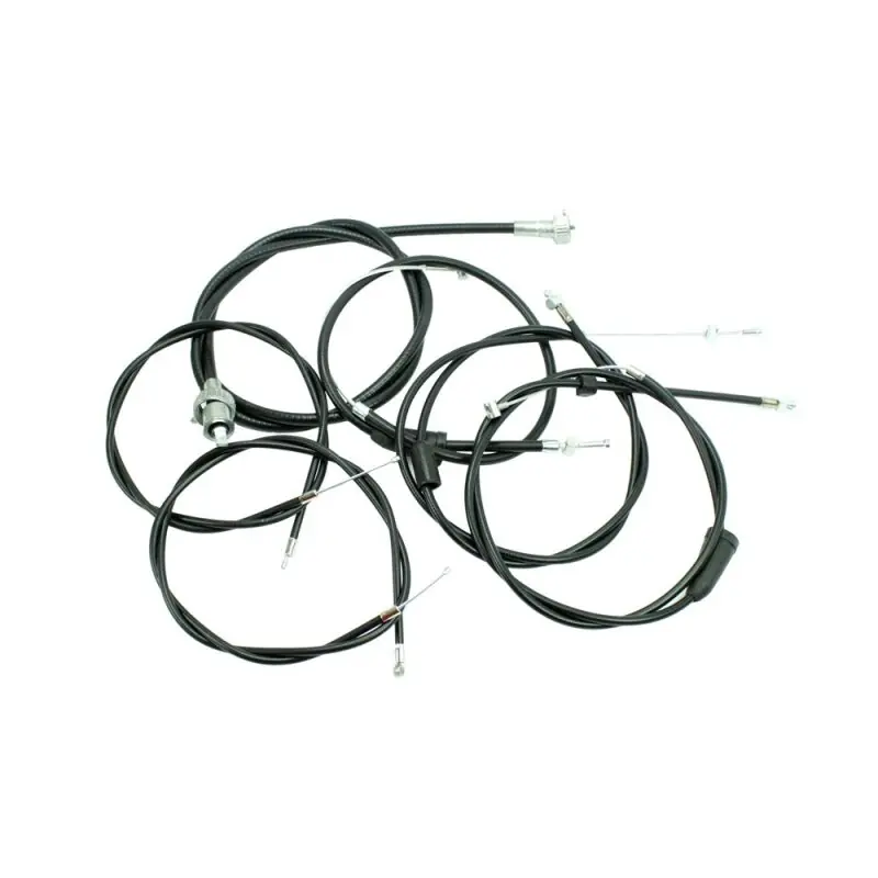 Bowdenzug Satz MZ ES125, ES150 normaler Lenker, schwarz Gas, Kupplung, Bremse vorn + hinten, Choke, Tachowelle Echt