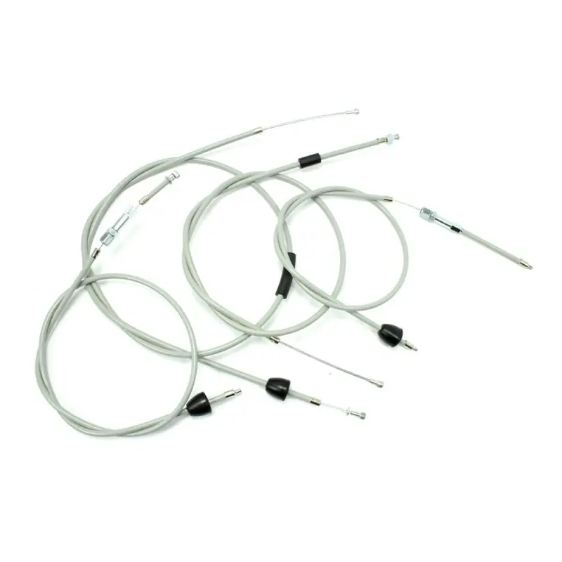 Kracherpreis 4 Bowdenzüge grau Simson KR51/1 S Schwalbe Halbautomatik Hycomat Bowdenzug Bremse Choke Gas Bremse hinten neuer Typ mit Gewinde