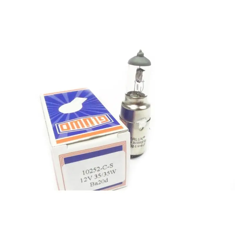Glüwo Halogen Glühlampe Bilux 12V 35/35W Simson S51 S70 S50 KR51 Schwalbe SR50 S53 Star Sperber Habicht Duo VAPE Birne Sockel Ba20d wie HS1, H4 Kracherpreis