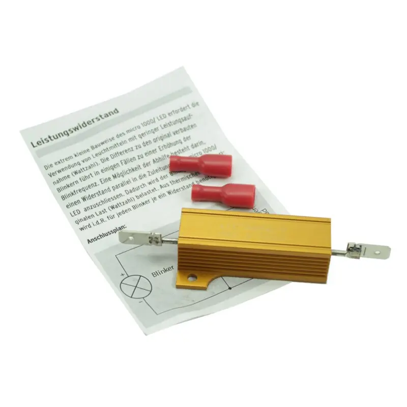 Schneller Versand 7,5 Ohm, 50W Widerstand für LED Blinker wie zB Kellermann BL 2000 dark Lenkerblinker für Simson KR51 Schwalbe MZ ES Chopper Lenker Harley Davidson Guzzi