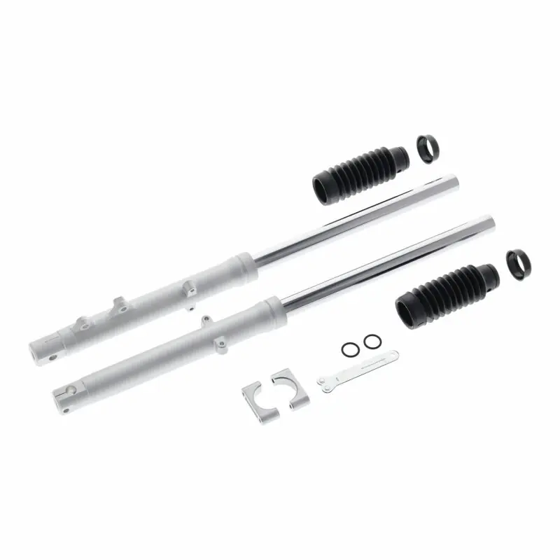 Neu Im Sortiment Telegabel mit Aufnahme Scheibenbremse + Trommelbremse inkl, Gummis Simson S51 E, S70 E, SR50 SR80 SRA50 Stoßdämpfer Federung vorn Gabel Holme