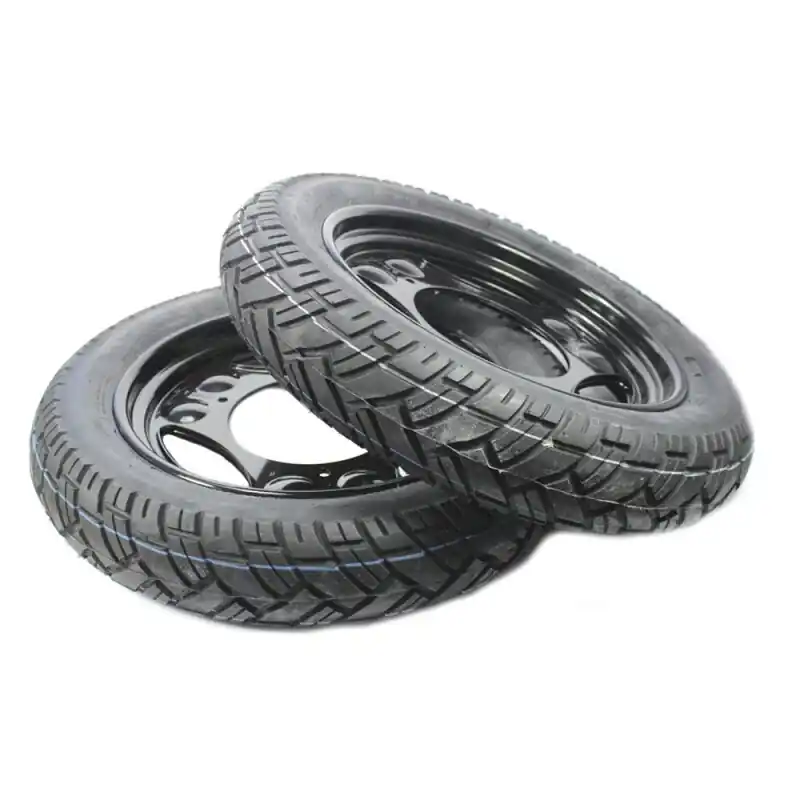 Paar Simson Komplettrad mit Reifen 12 Zoll SR50 SR80 SD50 Albatros einbaufertig inkl, Scheibenrad schwarz Markenware