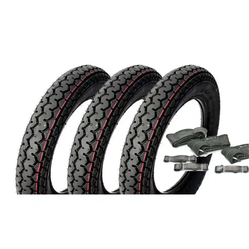 3 Mitas Reifen + Schläuche S-05 3,50-12 64J TT IWL Troll Wiesel Berlin Pitty pas. f. Simson SD50 Albatros Markenware